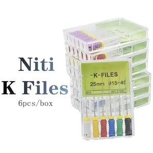 Canaux radiculaires dentaires Niti Tous les types de fichiers K Matériau 21/25/28/ 31mm Fichiers dentaires Endo Fichiers Niti K Limas Dentales - Product Image 1