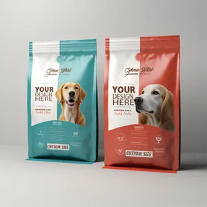 Persona l Touch Dog Treats Bag Sacs de nourriture pour chiens Ziplock Feuille d'aluminium Base plate en plastique Pochette pour aliments pour animaux de compagnie