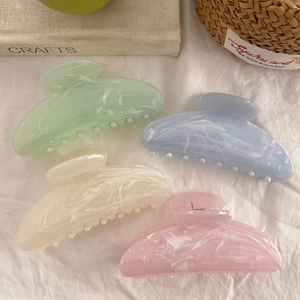 Pinces à cheveux en plastique motif marbre, forme croissant, accessoire capillaire haut <span class=keywords><strong>de</strong></span> gamme, tendance et élégant, vente en gros - Product Image 3