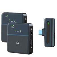 SX8 2,4G Kabelloses Lavalier-Mikrofon Ein-zu-Zwei-System für Live-Streaming Interviews Kurzvideos mit Geräuschunterdrückung