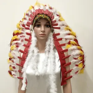 Indian Festival Feather Headdress for Sale Party Festival Celebration Headdress Carnival Headpiece Headgear Halloween