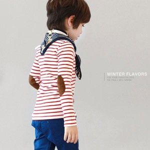 Vêtements pour enfants, nouveau design 2015, t-shirt pour garçons, t-shirt décontracté à rayures, manches longues, en coton - Product Image 3