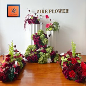 ZIKE-热销现代丝绸仿婚礼祭坛花艺布加迪色人造绣球花球，多种颜色可选 - Product Image 1