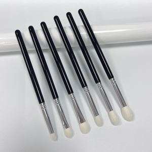 Biểu Tượng Tùy Chỉnh 6 Pcs Mẫu Miễn Phí Màu Đen Make Up Bàn Chải Bộ Lông Mày Pha Trộn Lip Bàn Chải Eyeshadow Trang Điểm Bàn Chải Thiết Lập - Product Image 6