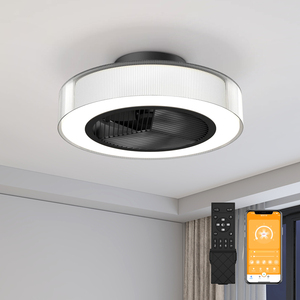 Ventilador de Techo Empotrado de 20 Pulgadas con Luz LED Integrada para Dormitorio, Habitación Pequeña, Apartamento, Cocina - Product Image 1