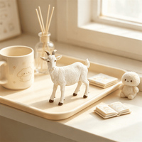 Statue de mouton en résine faite à la main, résistante aux intempéries, figurine animale pour la décoration extérieure de pelouse et de jardin