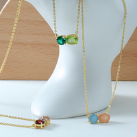 Collar con Colgante de Piedras Irregulares Multicolores, Amatista Ovalada, Granate Púrpura Redondo, Plata 925, Joyería Fina para Regalo o Uso Diario