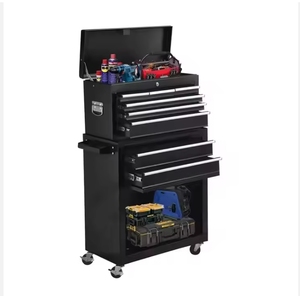 Chariot de rangement d'outils mobile avec 8 tiroirs et roues, boîte à outils en métal - Product Image 1