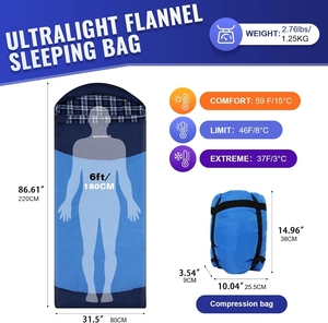 Sac <span class=keywords><strong>de</strong></span> couchage léger et compact en polyester/nylon avec duvet d'oie pour adultes, 3 saisons, camping, randonnée, portable, pour le backpacking - Product Image 4