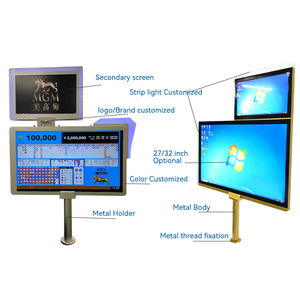 Pantalla de <span class=keywords><strong>casino</strong></span>, mesa de Baccarat ultrafina, monitor de <span class=keywords><strong>casino</strong></span> de doble cara con tira de luz de colores y 2 mini pantallas - Product Image 2