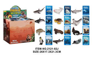 Modèles d'animaux en PVC pour l'éducation précoce des enfants, cartes mémoire d'apprentissage assorties - Aides pédagogiques pour la reconnaissance des connaissances de la petite enfance - Product Image 1