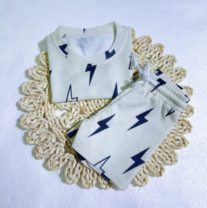 <strong>Cheap</strong> Price Customized Waffle Knit Lighting Pattern Short Sets Baby <strong>Boys</strong> Casual Clothing for <strong>Boys</strong> Outfits <strong>Clothes</strong> - Product Image 6