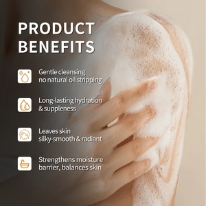 เจลอาบน้ำออร์แกนิคธรรมชาติผสมเชียบัตเตอร์และน้ำมันมะกอก ช่วยผลัดเซลล์ผิวขาวกระจ่างใส สูตรสำหรับผู้หญิงสไตล์เกาหลี - Product Image 4