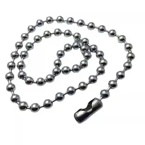 in bulk stainless steel silver plated ball chain necklace 907339