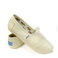 Espadrilles plates en toile à pédale, couleur unie, pour amoureux des chaussures décontractées, vente en gros pour fabricants