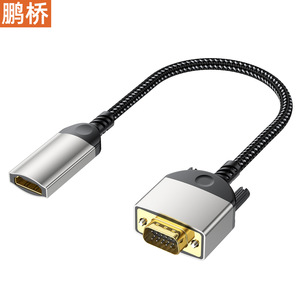 Cable HDMI hembra a Vga macho, adaptador de cobre sin oxígeno de 0,2 M para ordenador portátil, escritorio, monitor de TV, proyector - Product Image 1