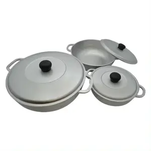 Panci masak sup aluminium kustom, panci aluminium untuk memasak peralatan dapur