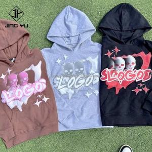 Custom Track Pants Jogging Suit Skeleton Cotton Men Hoodie <b>Set</b> Puff Print Hoody Two Piece Sportswear Sweatpants and Hoodie <b>Set</b> - Product Image 2