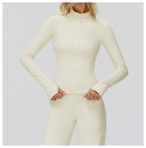 <span class=keywords><strong>Veste</strong></span> d'entraînement pour <span class=keywords><strong>femme</strong></span> <span class=keywords><strong>veste</strong></span> de yoga zippée légère recadrée athlétique coupe ajustée hauts de gymnastique <span class=keywords><strong>veste</strong></span> de sport - Product Image 3