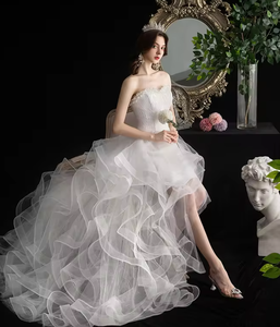 NDC10032 024ฤดูใบไม้ผลิสไตล์ใหม่กระโปรงหน้าสั้นด้านหลังเล็กยาวกระโปรงเจ้าหญิงฟูฟ่องขนาดเล็กกระโปรงเค้กสตูดิโอ - Product Image 5