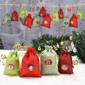 Calendrier <span class=keywords><strong>de</strong></span> l'Avent <span class=keywords><strong>de</strong></span> Noël à suspendre en <span class=keywords><strong>toile</strong></span> <span class=keywords><strong>de</strong></span> <span class=keywords><strong>jute</strong></span>, 24 jours, pochettes <span class=keywords><strong>de</strong></span> compte à rebours pour la décoration <span class=keywords><strong>de</strong></span> Noël à la maison, au bureau ou pour les fêtes - Product Image 2