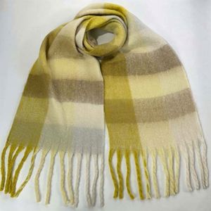 Bufanda Larga a Rayas de Colores, Gruesa, con Borlas, para Mujer, de Cachemira de Lujo, 70*180cm, Alta Calidad, Nueva Colección de Invierno - Product Image 2
