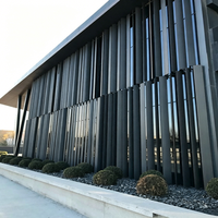 Panneau de contrôle solaire vertical extérieur, mur rideau, façade ventilée, décoratif, résistant à la chaleur, en alliage d'aluminium, moderne, écologique