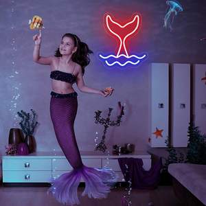 ป้าย<span class=keywords><strong>ไฟ</strong></span>นีออนรูปปลาวาฬหางและคลื่นสำหรับตกแต่งผนังหรี่แสงได้แบบ USB <span class=keywords><strong>ไฟ</strong></span>นีออนทำจากอะคริลิคสำหรับห้องนอนห้องนั่งเล่น - Product Image 5