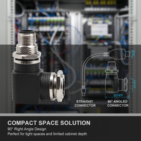 Adaptateur M12 mâle, connecteur à angle de 90 degrés, RJ45, catégorie de produits : connecteurs circulaires, connecteur