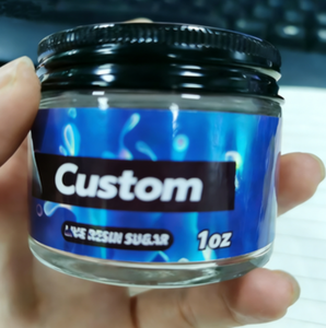 Nuovo Barattolo in <span class=keywords><strong>Vetro</strong></span> da 3.5g, 7g, 1oz, 2oz, 1 libbra <span class=keywords><strong>per</strong></span> Caramelle, Biscotti, Gommose, Erbe, Fiori da 3.5g, Barattolo in <span class=keywords><strong>Vetro</strong></span> Viola Nero da 3.5g con Etichetta - Product Image 2