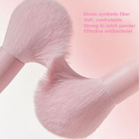 Pinceau de maquillage en gelée portable 7/10 pièces manche rose pinceau de maquillage de voyage ensemble Kabuki cosmétiques poudre de fond de teint
