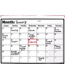 OT ALE 12*17 Inch Ridge alendar agagnetic ry ralendar Whiteboard Calendar Fo amamily - Product Image 1