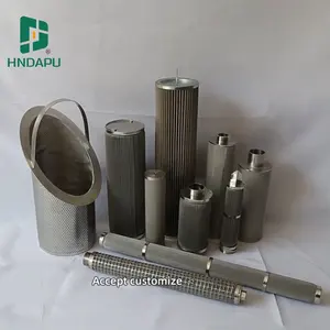 Manufacture basket cylindrical ss 304/316l metal wire mesh polymer melt sinter fiber stainless steel pleated filter