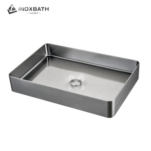 Lavabo de Baño, Lavamanos Artístico para Balcón, Lavabo de Acero Inoxidable 304 Dorado, Estilo Europeo, Lavabo Sobre Encimera - Product Image 3