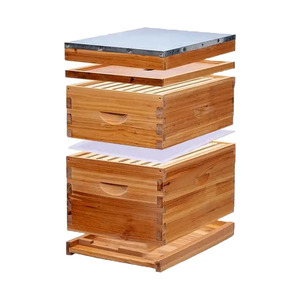 2023 thiết bị nghề nuôi ong 2 lớp sáp langstroth tổ ong 10 khung gỗ BEE Hive hộp - Product Image 3
