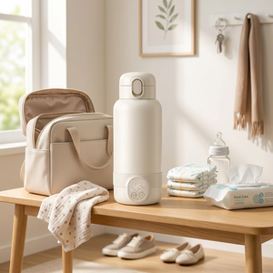 Chauffe-biberon portable avec écran numérique, température réglable, chaleur constante, tasse chauffe-lait pour l'alimentation des nourrissons - Product Image 1