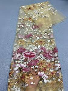 Tissu tricoté à broderie florale style Super Secret, très demandé, exclusivement pour l'approvisionnement transfrontalier eBay <span class=keywords><strong>d</strong></span>'accessoires de mariage - Product Image 3