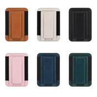 Dompet Kartu Kulit Premium Magnetik Terbaru 2025, Tempat Kartu iPhone, Dompet Kulit Magnetik dengan Penyangga untuk iPhone Samsung