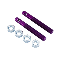 Kit de goupilles de capot en aluminium violet avec Q-Clips 10190-PRP