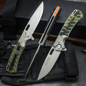 <span class=keywords><strong>Couteau</strong></span> à lame pliante portable OEM personnalisable avec manche en acier inoxydable G10 pour la pêche, la randonnée et le camping <span class=keywords><strong>Couteau</strong></span> de poche EDC - Product Image 6
