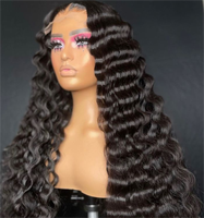 Perruques Hd Lace Front 13x6 Deep Wave, cheveux humains indiens vierges à cuticules alignées hd Curly Full Lace Front perruques de cheveux humains
