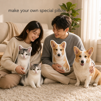 Coussin personnalisé avec photo de chat, coussin avec image d'animal de compagnie, cadeau pour les amoureux des chats, MOQ 1PC, livraison directe