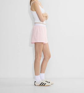 Pantalones Cortos de <span class=keywords><strong>Mujer</strong></span> Rosa de Moda OEM, Cintura Alta, Estilo Casual, con Bordado Técnico, Transpirables y de Corte Holgado - Product Image 5