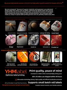 Etiqueta Autoadhesiva de PVC para Bebidas con Impresión a Color de Alta Saturación RGB Simulada de 7 Colores, Plateada, con Estampado en Caliente UV - Product Image 5