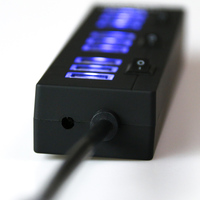 Nueva luz LED transfronteriza, de 4 pies Cable/1,2 m de largo, transferencia de datos de 5Gbps, concentrador USB 3,0, divisor USB de 10 puertos, PC, portátil, Stock