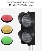 Modul Lampu Lalu Lintas LED Bola Merah Dia.300mm(12 inci) dengan Lensa Jaring Laba-laba