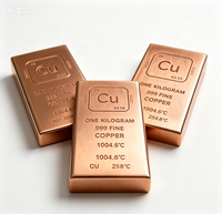 Barre de cuivre de 1 kg, haute pureté 999, certifiée, pour collection et investissement