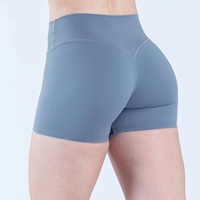 Shorts de yoga personnalisés avec logo, taille haute, sensation seconde peau, style cycliste, contrôle du ventre, effet push-up, pour fitness et entraînement, vêtements de sport
