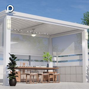 Pergola Bioclimatica in Alluminio con Tetto a Lamelle Orientabili <span class=keywords><strong>per</strong></span> Patio, Terrazza <span class=keywords><strong>e</strong></span> Balcone - Product Image 2