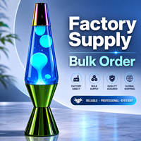 Lampe à lave LED contemporaine de taille moyenne, alimentée par USB, à brancher, design fusée, lumière décorative de nuit, CRI 90 élevé, lumières colorées pour la maison